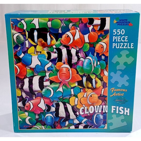White Mountain 550 Piece Jigsaw Puzzle Clown Fish By Royce B. McClure New Sealed - Picture 4 of 10